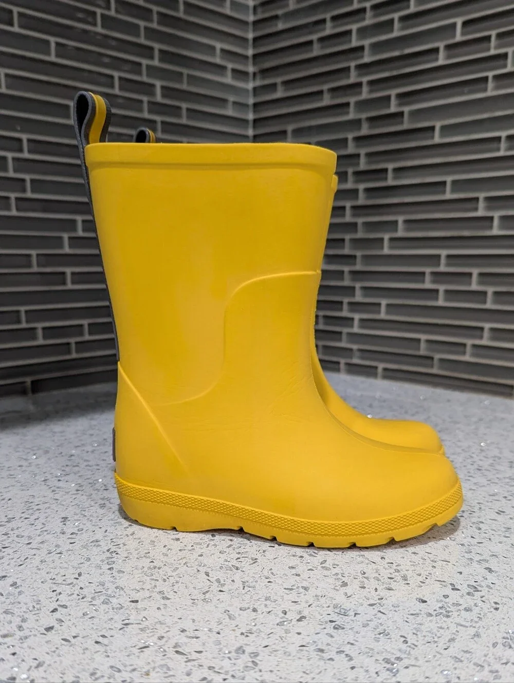 Totes Kids Charley Charlie Yellow Rainboots Rain Boots Wellies Boy Girl Size 7 8